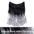 thumbnail image 2 of Fil Transparent Invisible Sans Clip Extensions de Cheveux Lisses Ondulées Bouclées Cheveux Synthétiques, 2 of 5