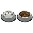 thumbnail image 1 of Podinor Cuencos De Acero Inoxidable Para Perros, Comida Y Agua, Antideslizantes, Apilables, Platos Para Cachorros Para Perros Pequeños, Medianos Y Grandes (Paquete De 2), 1 of 5