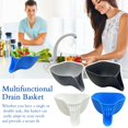 thumbnail image 3 of Multi-Functional Drain Basket, Silicone Drainage Basket Funnel Sink Vegetable Food Rinser Drainer Collector Fruit Wa, 3 of 8