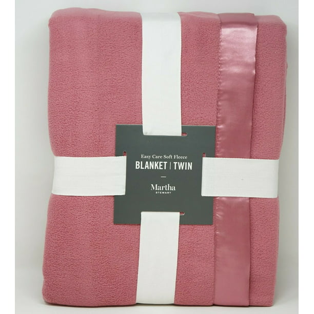 Martha Stewart Collection Super Soft Fleece Blanket - TWIN - Raspberry