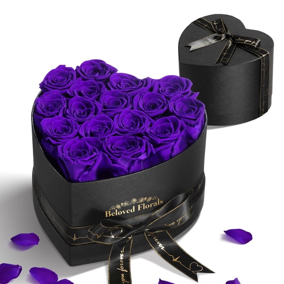 Auoasl 16 para mujer, diseño de rosas preservadas, regalo, color morado