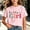 Pink, variant on WQNVRNR Girls Summer Short Sleeve Tee- Casual Crewneck Printed Cotton Cute T Shirt Green Size 5