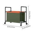 thumbnail image 3 of 22.4In Rolling Storage Container with Wheels Large Capacity Metal Frame Construction 360°Easy Rolling Wheels Strap Handle Multifunctional for Bedroom Under Bed Shoes Clothes Books Toy Organizer, 3 of 6