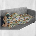 thumbnail image 6 of Robot Soft Flannel Fleece Throw Blanket, Colorful Cartoon Robots Nursery Style Theme Futuristic Science Toys Design, Cozy Plush for Indoor and Outdoor Use, 50" x 70", Multicolor, by Ambesonne, 6 of 6