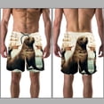 thumbnail image 3 of luoweisi Men's Beach Shorts Quick Dry Swim Trunks with Mesh Lining Sea Lion S, 3 of 5