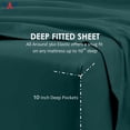thumbnail image 4 of 28-INCH EXTRA DEEP POCKETS - 6 PC Queen Giza Sheet Set - (Extra Pillowcases, Fitted & Flat) 1000-Thread-Count 100% Giza Cotton- 1000TC Cotton- Teal Blue, 4 of 7