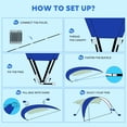 thumbnail image 6 of TOBTOS UPF 50+ Beach Tent Sun Shelter, 11.5' x 10.5' Canopy for 4-6 Person, Outdoor Sun Shade with 6 Sandbags, Portable for Beach, Camping & Picnic, 6 of 7