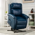 thumbnail image 2 of Comfort Pointe Lehman Navy Blue Faux Leather Traditional Lift Chair, 2 of 5