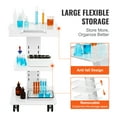 thumbnail image 6 of KFFKFF Laboratory Cart, Mobile Lab Trolley with Integrated Outlet, Three-Tiered Metal Rolling Cart, Swiveling Wheel Clinic Tray Cart, Supports up to 220 lbs, Suitable for Laboratories, Clinics, 6 of 9