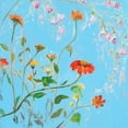 thumbnail image 2 of Iafrate, Sandra 20x20 Black Ornate Wood Framed with Double Matting Museum Art Print Titled - Wild Flowers on Cerulean IV, 2 of 4