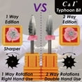 thumbnail image 4 of C & I Nail Drill Typhoon Style Efile for Electric File Machine, 1 Way Sharp File-Teeth for Acrylic Gel Nails Remove, Manicure Tools for Nail Techs Use, Right Hand Use Only, 4 of 7