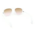 thumbnail image 4 of Asymmetrical Swirl Top Bridge Plastic Retro Racer Sunglasses White - Brown Pink, 4 of 4