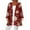 Red, variant on Women's Casual and Fashionable Christmas Printed Lightweight Mid-Length Jacket Cardigan, for Spring and Fall Wear,Deep Red,L