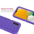 thumbnail image 4 of For Galaxy A13 5G Case, Phone Case for Samsung Galaxy A13 6.5 inches, Tekcoo Shockproof Heavy Duty Armor Plastic & Rubber Rugged Bumper 3-in-1 Case Cover -Purple, 4 of 6