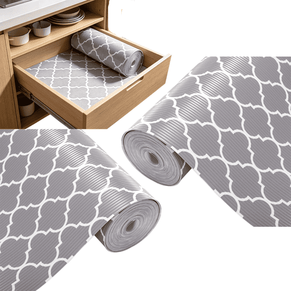 2-Pack Shelf Liner Drawer Liner For Kitchen Cabinet, Non-Adhesive Waterproof EVA Cupboard Protector, Washable Easy-Cut Mat For Shelves, Drawers And Cabinets.