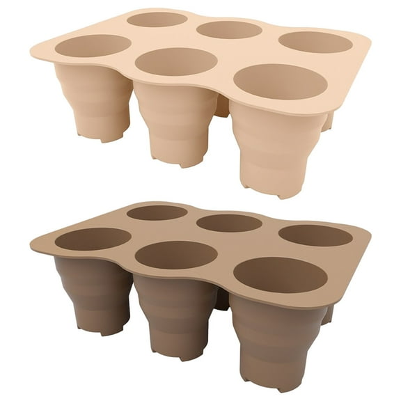 2 PCS Thick Silicone Flower Pots with Air Holes for Gardening and Planting