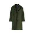 thumbnail image 5 of XUNKUSGA Fall Coats Single Breasted Mid Long Trench Coat Solid Color Slim Fit Notched Collar Pea Coats for Men with Pockets Casual Business Jackets for Men XS-XL Green, 5 of 8