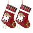 thumbnail image 5 of Kbndieu 2Pcs Christmas Stockings, Classic Knitted Christmas Stockings Santa, Snowman, Reindeer Xmas Character for Mantels, Fireplace, Christmas Tree, Holiday Party Decorations, 5 of 6