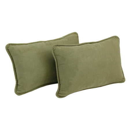 Blazing Needles Microsuede 20 x 12 in. Rectangle Decorative Throw Pillows - Set of 2