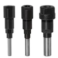 thumbnail image 1 of 3pcs, Bit d'Extension de Routeur de Collet de Routeur, Coupe, Tige 1/4 + Tige 8mm + Tige 1/2, 1 of 5