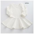thumbnail image 1 of AAMILIFE 1-6 Ans Filles Automne Robe Chaude Sélectionné de Haute Qualité en Coton Princesse Robe Série Couleur Unie Rouge/violet/noir, 1 of 2