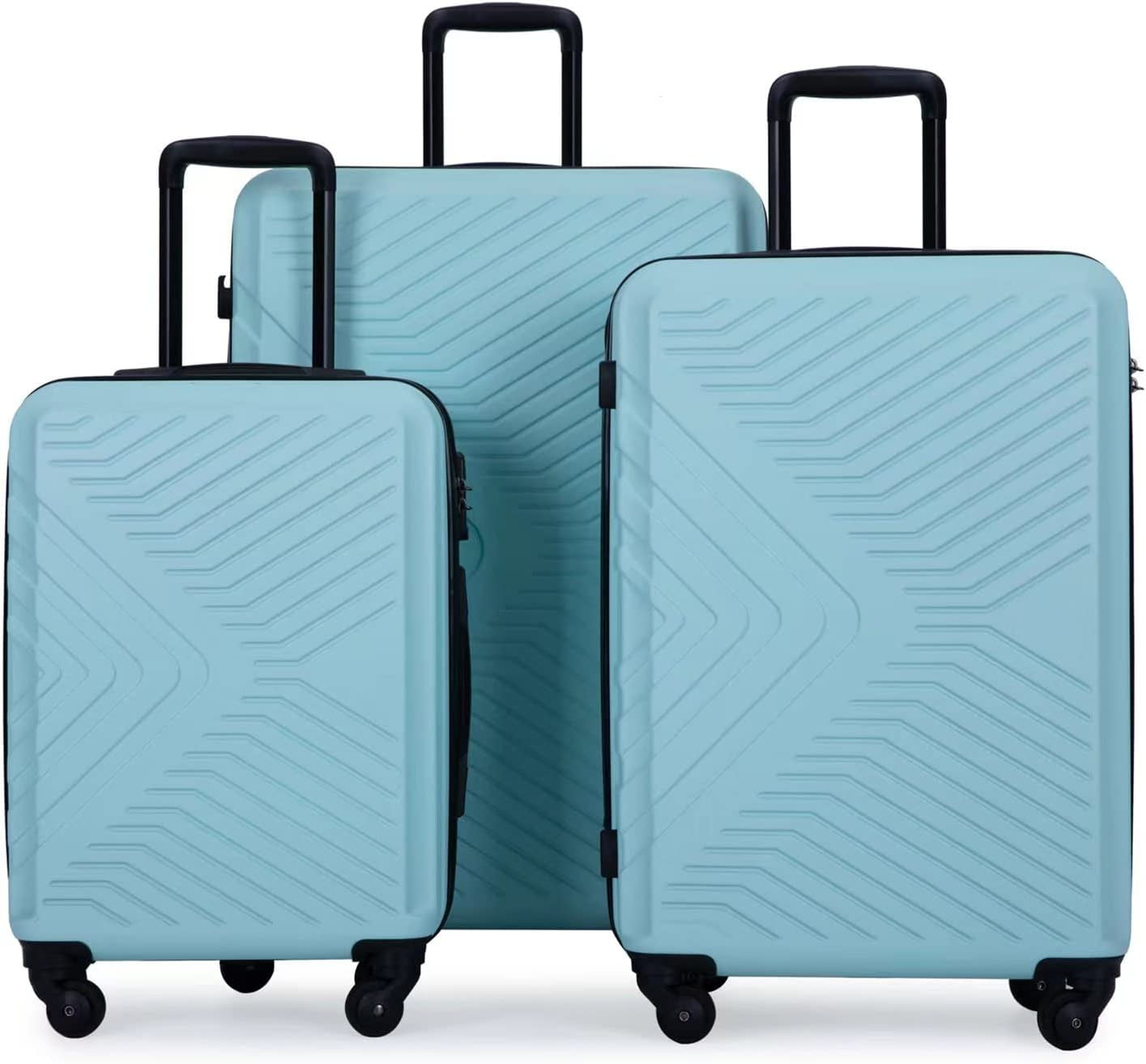 3 Piece Luggage Sets,Hard Shell Suitcase Sets with Spinner Wheels for Travel Trips Business