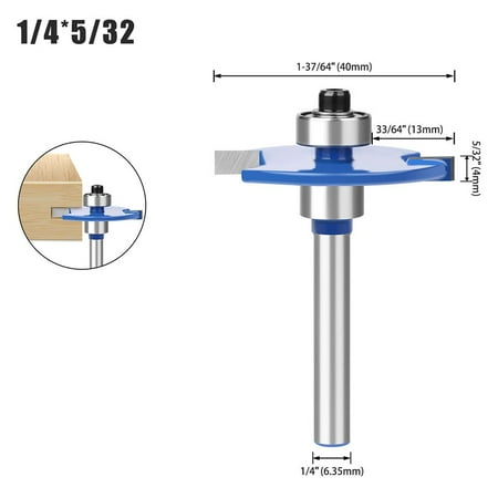 

T Shape Tungsten Carbide Woodworking Router Bit For Trimming Milling Cutter Tool