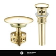 thumbnail image 2 of Fine Fixtures Pop Up Drain With Strainer Basket in Satin Brass, 2 of 7