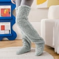 thumbnail image 2 of XuJwPNcy Women's Fuzzy Thigh High Socks Warmer over Knee High Plush per Stockings Winter Leg Warmers, 2 of 7