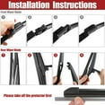 thumbnail image 4 of Unique Bargains 3 Pcs 26' 21' 16' Front Rear Windshield Wiper Blade Set Fit for Lexus RX350 with Top-Lock Black, 4 of 5