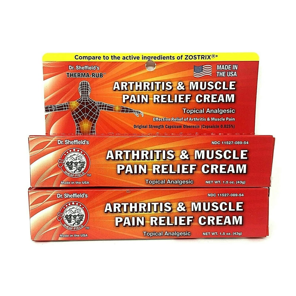 Dr.Sheffield's THERMARUB Arthritis Muscle Pain Relief Cream Rub 1.5 oz