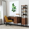 thumbnail image 3 of Butler Drake 73" Narrow Walnut Bookcase with Storage, 3 of 7