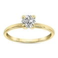 thumbnail image 3 of SZUL Women's Lab Grown 1/2 Carat Diamond Solitaire Ring in 14K Yellow Gold (F-G Color, VVS1-VVS2 Clarity), 3 of 7