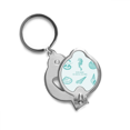 thumbnail image 1 of Blue Hippocampus Marine Life Pattern Finger Nail Clippers Scissor Stainless Steel Cutter, 1 of 3