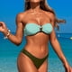 thumbnail image 1 of Traje de baño de 2 piezas para mujer, trajes de baño para mujer, traje de baño de color liso para mujer + bañador y bikini de moda con abertura, traje de baño de nailon para mujer, 1 of 5
