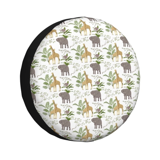 Balery Jungle Animal Cubiertas para Neumáticos - Protector Resistente para Neumáticos de Camioneta, SUV, Remolque, Camper y RV-17 inch