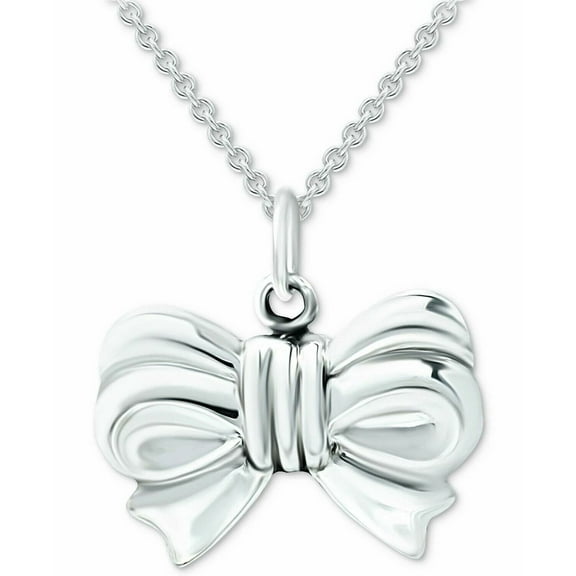 Giani Bernini Bow 18" Pendant Necklace in Sterling Silver msrp $71
