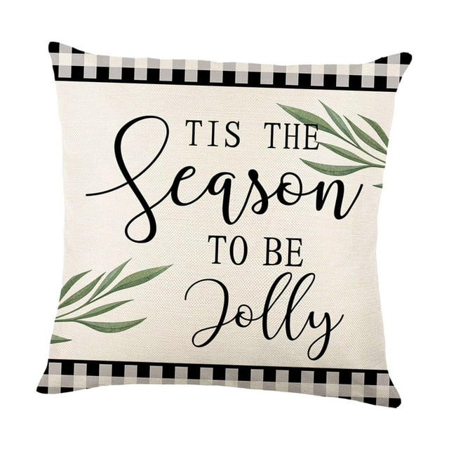 Funda de almohada navideña de 45 x 45 cm, suave y decorativa. Estilo B