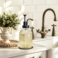 View of 12Oz Vintage Glass Bathroom Soap Dispenser, Kitchen Dish Soap Dispenser ...