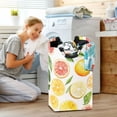 thumbnail image 5 of Yayeee Freestanding Laundry Hamper with Handle Collapsible Large Storage Basket for Clothes, Candy Lemon, 5 of 7