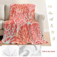 thumbnail image 5 of Orange Red Coral Coastal Throw Blanket for Couch, Soft Lightweight Flannel Fleece Blanket, Ocean Nautical Seaside Beach Microfiber Plush All Season Decorative Blankets Gifts for Sofa Bed 50"x60", 5 of 9