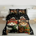 thumbnail image 2 of jejeloiu Pet Animal Cat Queen Comforter Set,Kawaii Kitten Bedding Sets,Merry Christmas Bedding Comforter Set For Boys Girls,Lightweight Room Decor Reversible,3-Piece, 2 of 8
