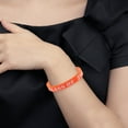 thumbnail image 4 of Raindrops 10Pcs Graduation Party Silicone Bracelets Orange Wristbands for Event Use, 4 of 6