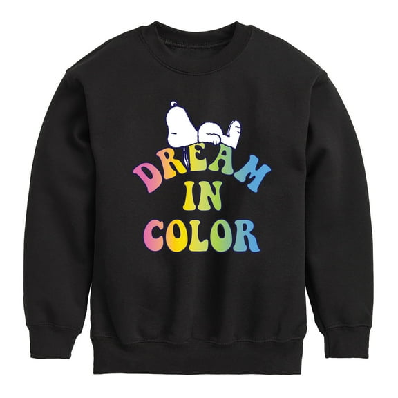 Peanuts - Dream In Color - Toddler & Youth Crewneck Fleece Sweatshirt