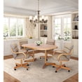 thumbnail image 2 of Caster Chair Company 5-Piece 42x[42/60] Caster Dining Set Wood Edge Laminate Table Top & Pewter Chairs, 2 of 20