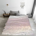 thumbnail image 5 of Cauagu Glitter Light Pearl Pattern Flannel Bed Blankets,Fleece Blanket Comfortable Air Conditioning Blanket for Sofa Bed Travel Couch & Living Room -80"x60", 5 of 8