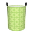 thumbnail image 1 of ZICANCN Green Geometric Texture Laundry Basket Organizer, Dirty Clothes Hamper for Bathroom Bedroom Laundry Room, Small Size, 1 of 7