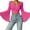 Hot Pink, variant on Women's Flared Long Sleeve U Neck Crop Top Casual T-Shirt with Jacquard Design Versatile Spring Fall Tee Summer Women Shirts Casual Tunic Tops Tees