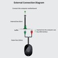 thumbnail image 1 of External Power Button Extension with LED Lights for PC Motherboard, Suitable for Home And Office Use, Featuring a 2.0 USB Adapter, 1 of 6