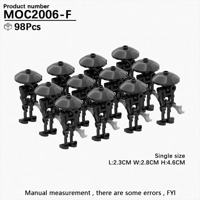 MOOXI Most Complete Space Wars Droid Spider Bot Sentry Adult Building Block Set MOC Brick Model Kit DIY Diorama Toy For Boy Gift,MOC2006-F